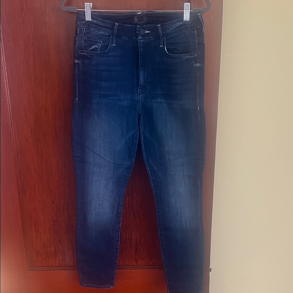 MOTHER Women’s Dark Blue Skinny Jeans